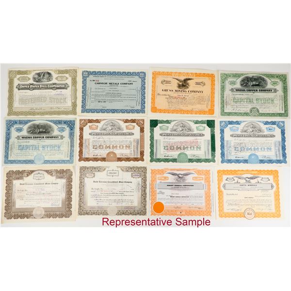 Western Mining Stock Lot, Mostly NV, 7 Different Companies [207420]