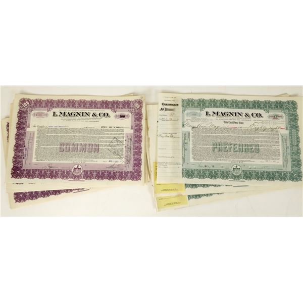 I. Magnin & Company Founder, Mary Ann Magnin, Signed Stocks   [207433]