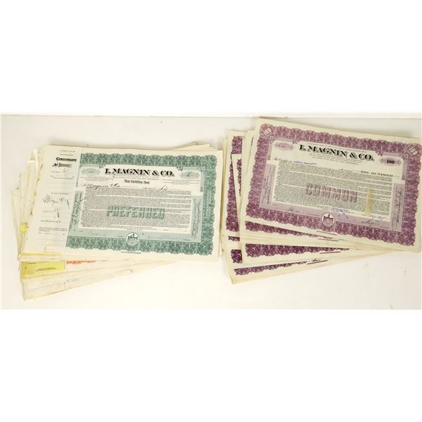 I. Magnin & Company Store Principal Signed Stocks (69) [207434]