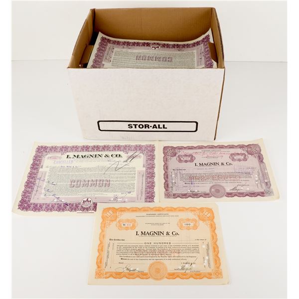 I. Magnin & Company Stock Certificates (500+) [207367]