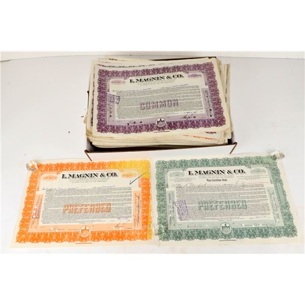 I. Magnin & Company Stocks ,issued, 1920s About 700 [207429]