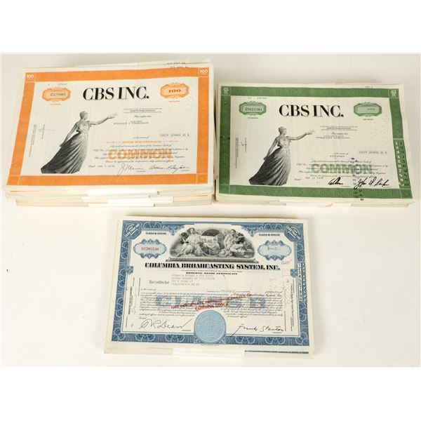 Columbia Broadcasting System Stock Certificates  (500) [207455]