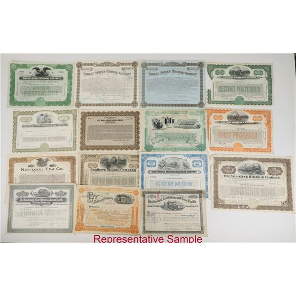 Grab-Bag Stock Group: Mining, Railroad, Industrial, Etc. (~400 Pieces) [207370]