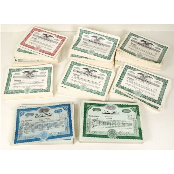 Roos Bros./ C. C. G. Farms Stock Certificates (250+) [207457]