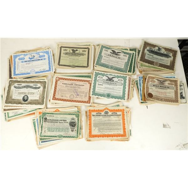 Stock Certs Grab Bag, Wide Variety, About 400 plus [207375]