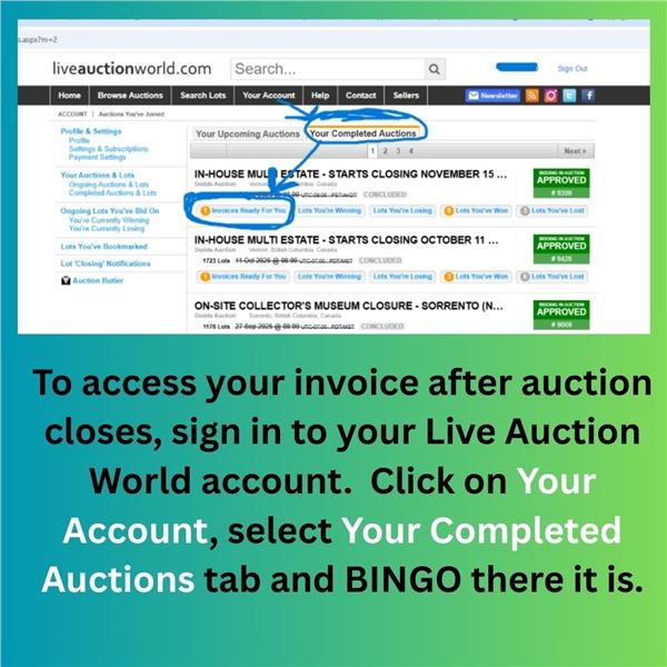 ACCESSING YOUR INVOICE