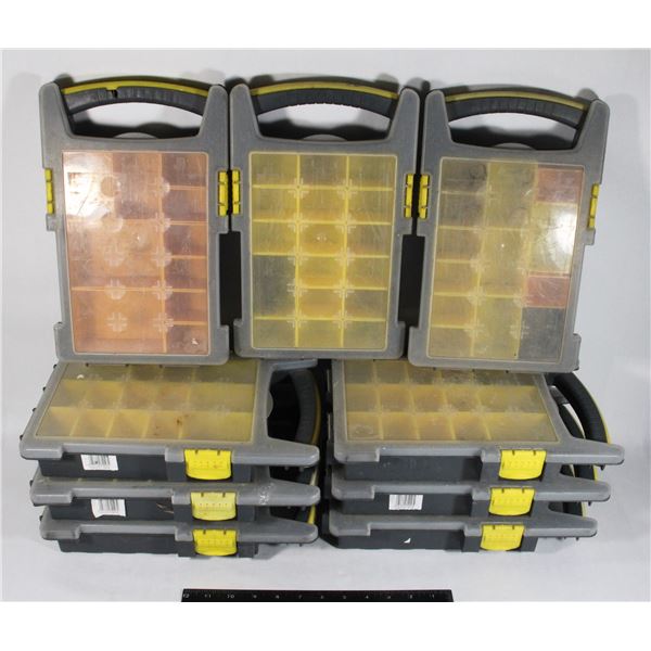 LOT OF 9 PARTS ORGANIZERS COMPLETE WITH TRAYS