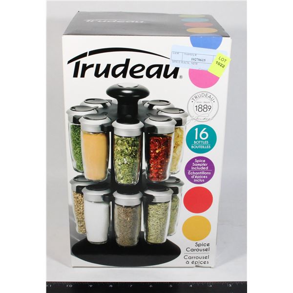 TRUDEAU 16 BOTTLE SPICE RACK, NEW