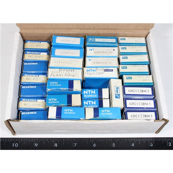 LOT OF 30 MISCELLANEOUS SMALL BEARINGS