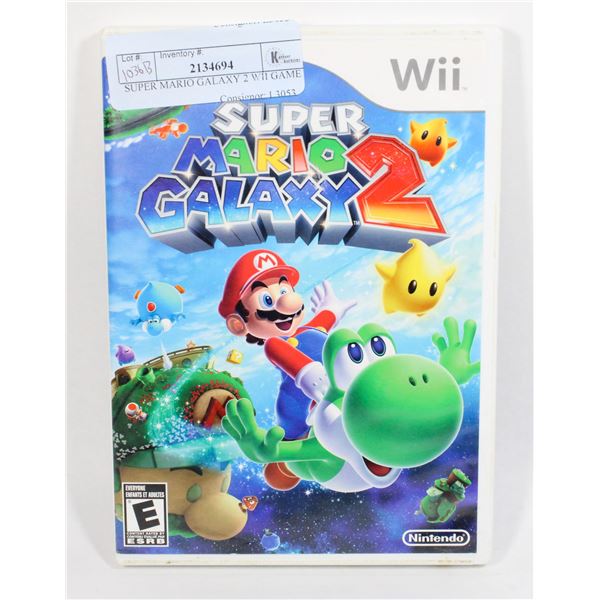 SUPER MARIO GALAXY 2 NINTENDO WII GAME