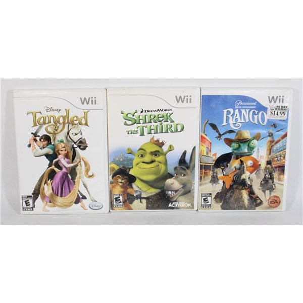 NINTENDO WII GAMES SHREK TANGLED AND RANGO