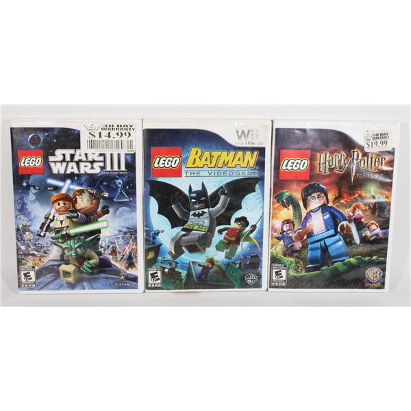 WII LEGO GAMES HARRY POTTER BATMAN STAR WARS