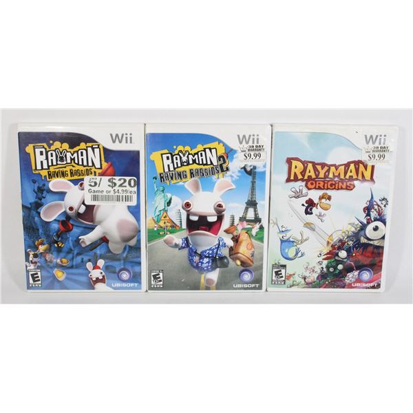LOT OF RAYMAN WII GAMES