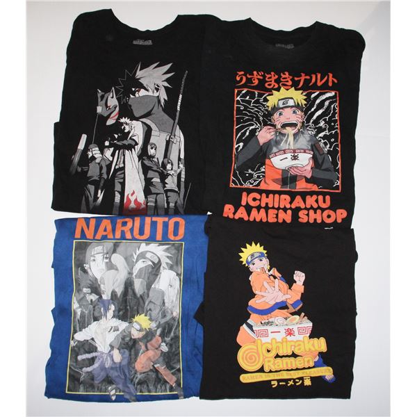 4 NARUTO SHIRTS ALL SIZE XL