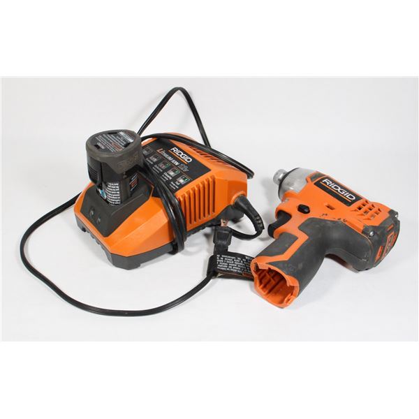 RIGID LITHIUM ION 12V DRILL WITH BATTERY AND