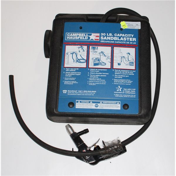 CAMPBELL HAUSFELD 30 LB. CAPACITY SANDBLASTER