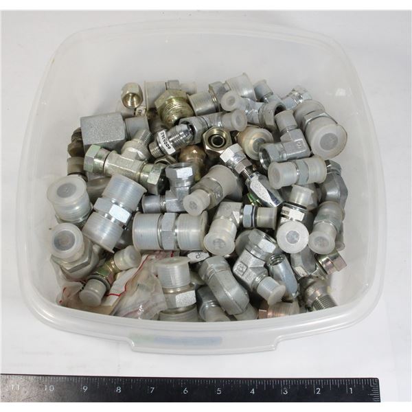 LOT OF 75 VARIOUS HYDRAULIC FITTINGS
