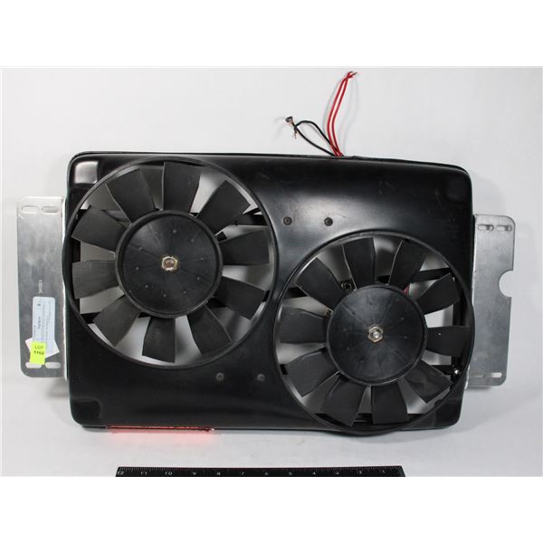 DUAL RADIATOR FAN ASSEMBLY. TESTED AND WORKING