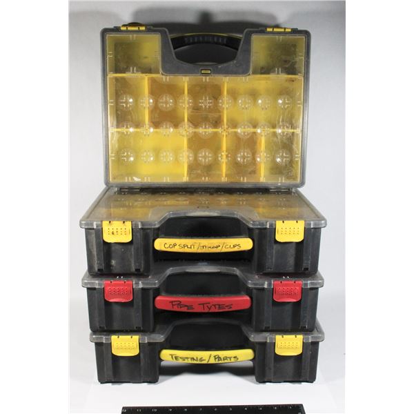 LOT OF 4 LARGE PARTS ORGANIZERS