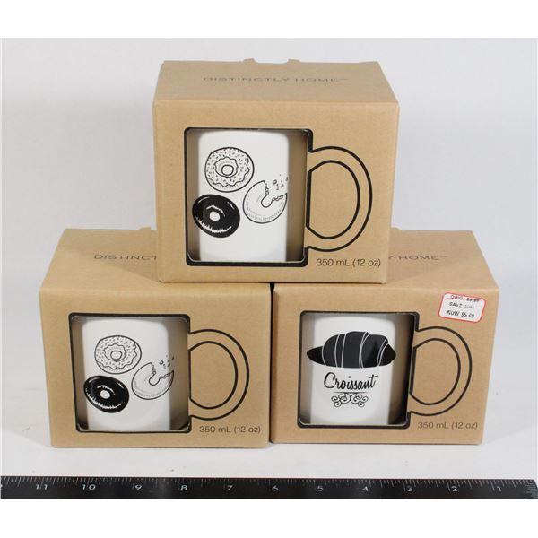 3 CUPS DONUT AND CROISSANT DESIGN