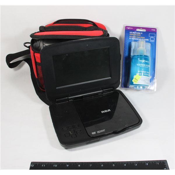 PORTABLE DVD PLAYER, SCREEN CLEANER AND LUNCH