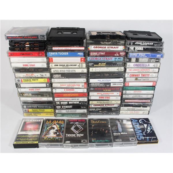 LARGE LOT OF MUSIC CASSETTE TAPES INCLUDING