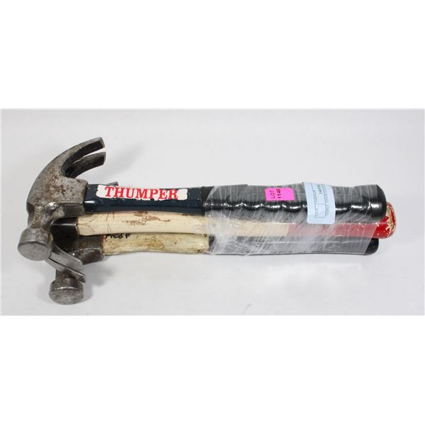 THREE ASSORTED HAMMERS