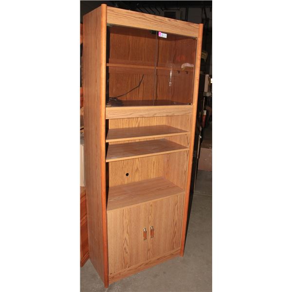 WOOD LOOK LIVING ROOM STORAGE CABINET