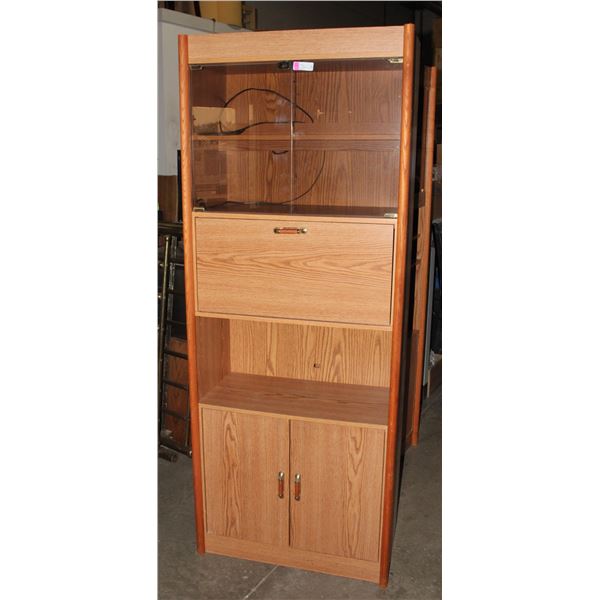 WOOD LOOK LIVING ROOM STORAGE CABINET