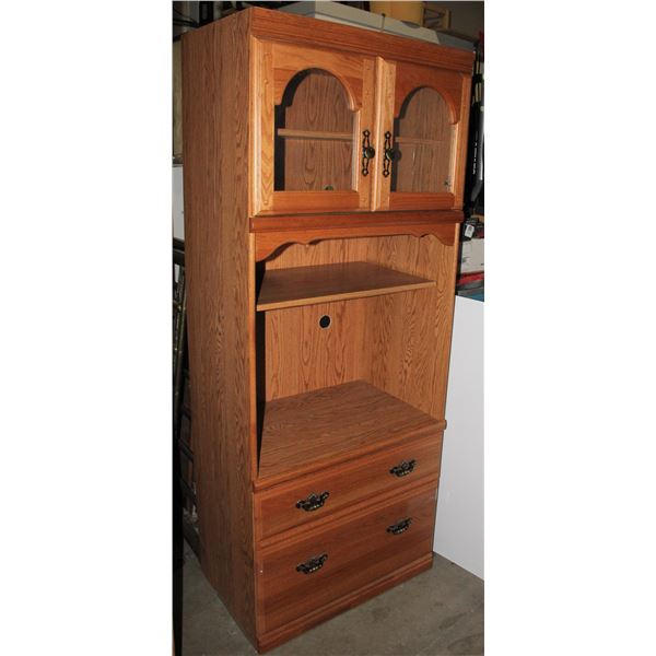 WOOD LOOK LIVING ROOM STORAGE CABINET