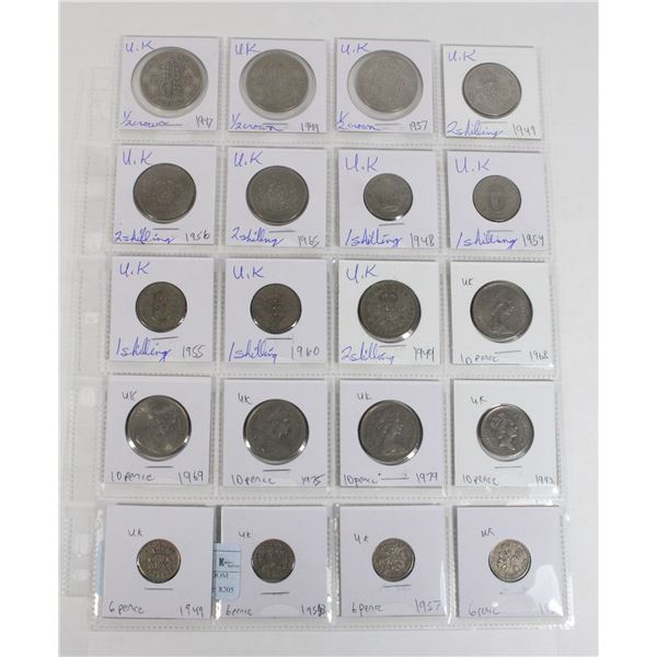 20 COINS ALL UNITED KINGDOM PAGE 1 OF 4 NO DUPLICA