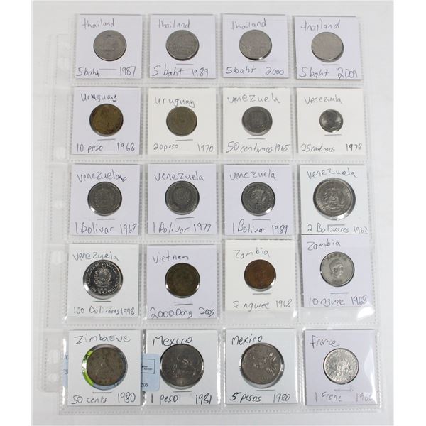 20 COINS 8 COUNTRIES