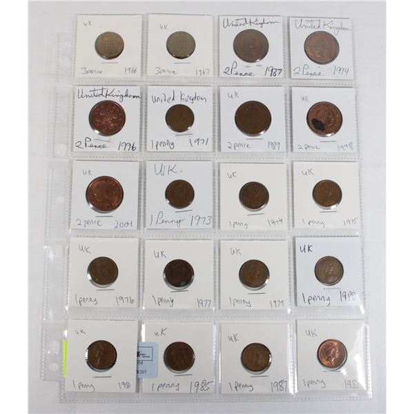 20 COINS ALL UNITED KINGDOM PAGE 3 OF 4 NO DUPLICA