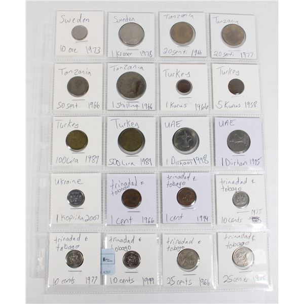 20 COINS 6 COUNTRIES