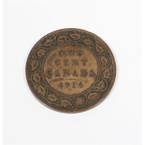 1914 CANADIAN ONE CENT COIN
