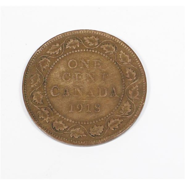1918 CANADIAN ONE CENT COIN