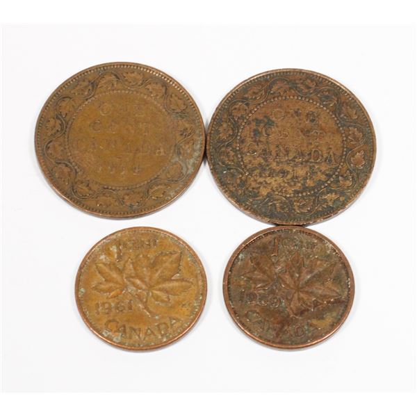 LOT OF CANADIAN PENNIES