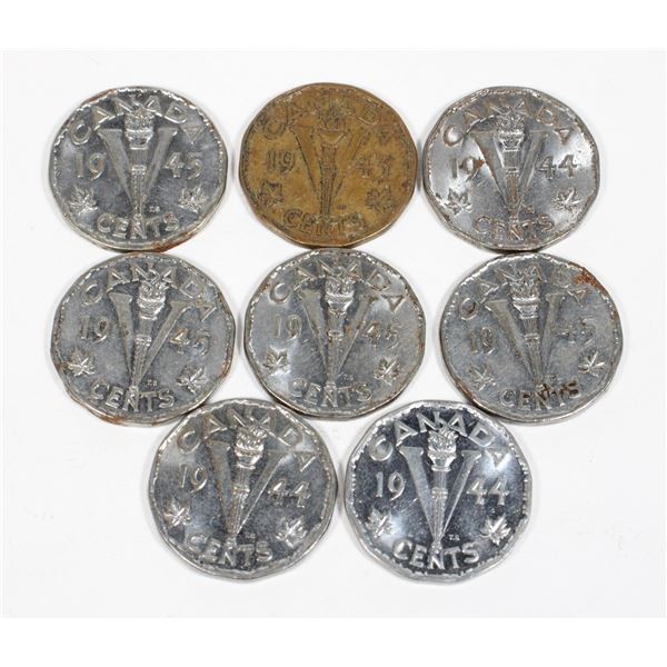 LOT OF CANADIAN NICKELS 1943-1961