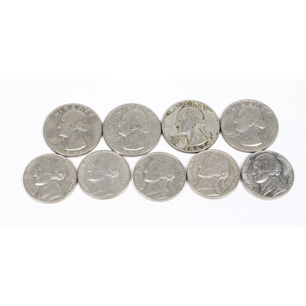 AMERICAN QUARTERS AND NICKELS 59, 60'S, 70'S, 80'S