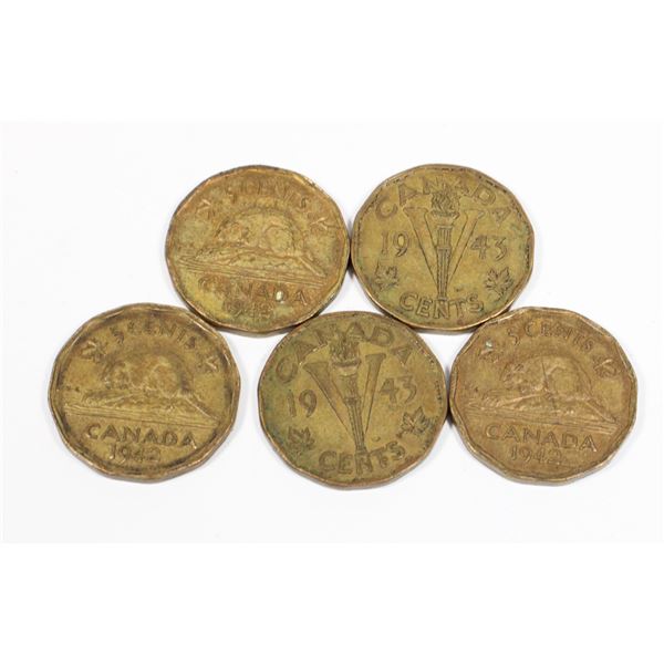 VINTAGE TOMBAC NICKELS