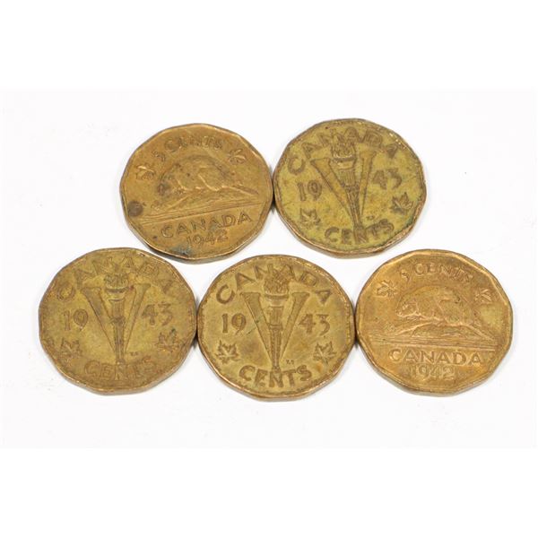 VINTAGE TOMBAC NICKELS