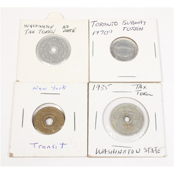 VINTAGE SALES TAX & TRANSIT TOKENS