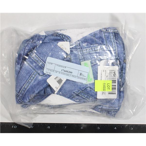 3 PACK OF WASHABLE DOG DIAPERS NEW