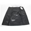 Image 1 : MANGOPOP MED BLACK LEATHER SKIRT NEW