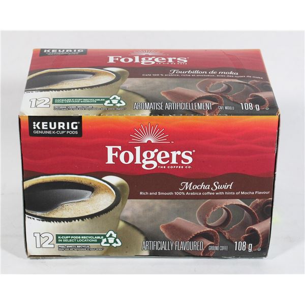 BOX OF 12 FOLGERS MOCHA SWIRL K-CUP CAPSULES 108G