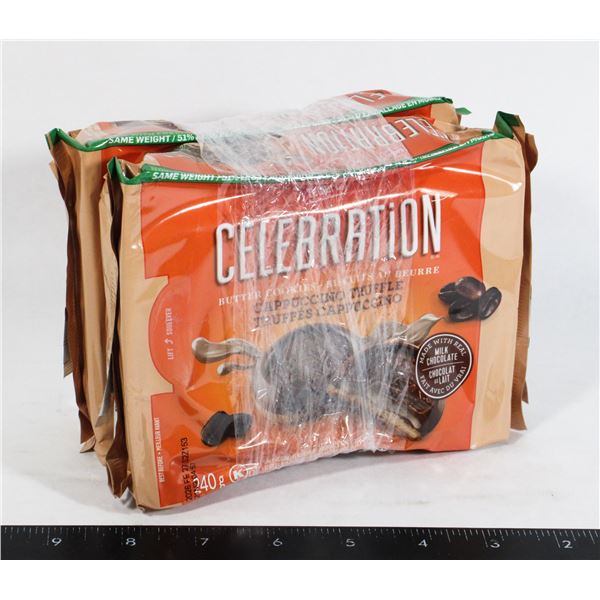2 PACKS OF CELEBRATION CAPPUCCINO TRUFFLE COOKIES