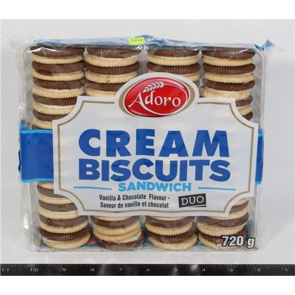 1 PACK ADORO CREAM BISCUIT DUO - VANILLA/CHOCOLATE