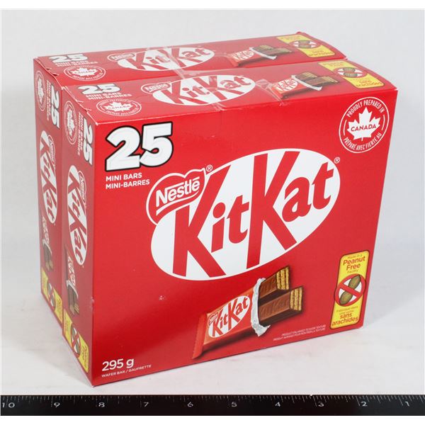 2 BOXES OF 25 NESTLE KITKAT MINI BARS 295G