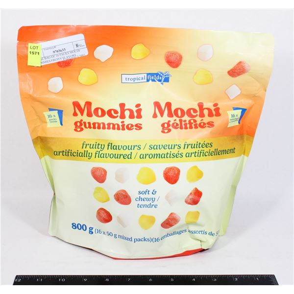 HUGE BAG OF 16 PACKS MOCHI GUMMIES FRUITY FLAVORS