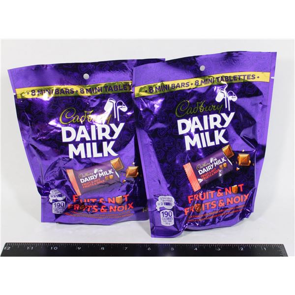 TWO PACK CADBURY DAIRY MILK MINI BARS FRUIT & NUTS
